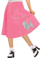 50s Adult Poodle Skirt-Pnk - SKU:63516 - UPC:721773635168 - Party Expo