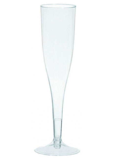 5.5oz Clear Champagne Flutes - SKU:350103.86 - UPC:048419766766 - Party Expo