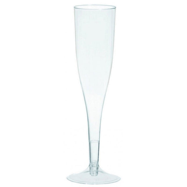 5.5oz Clear Champagne Flutes - SKU:350103.86 - UPC:048419766766 - Party Expo