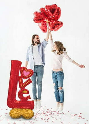 58" Big LOVE Airloonz Balloon - SKU:A4-2371 - UPC:026635423717 - Party Expo