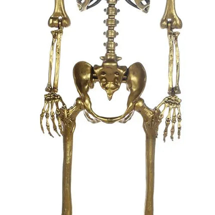 5' Gold Posable Skeleton Party Expo  