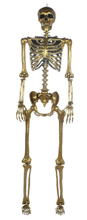 5' Gold Posable Skeleton Party Expo  