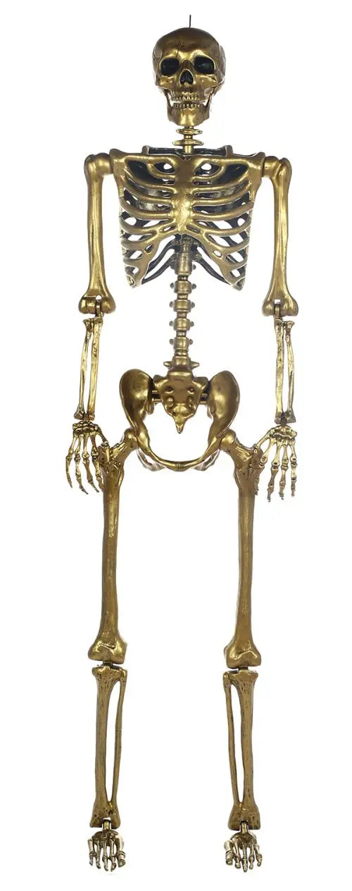 5' Gold Posable Skeleton Party Expo  
