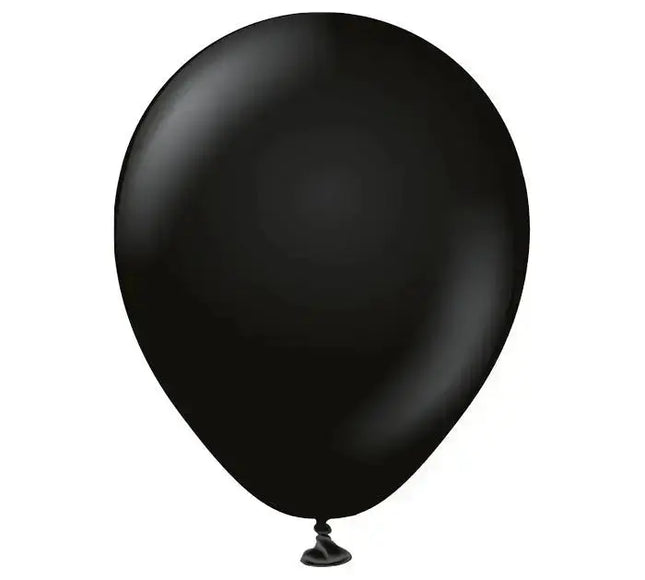 5" Kalisan Standard Black Latex Balloons (25ct.) Party Expo  