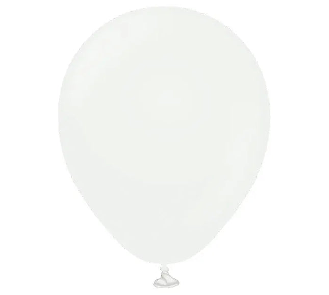 5" Kalisan Standard White Latex Balloons (100ct.) Party Expo  
