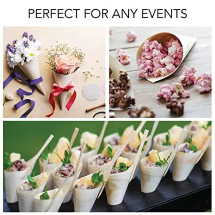 5" Wooden Cones - 100 count Party Expo  