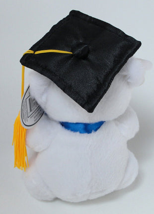 6" White Graduation Bear (1ct) - SKU:A9674BD/W - UPC:702210096742 - Party Expo