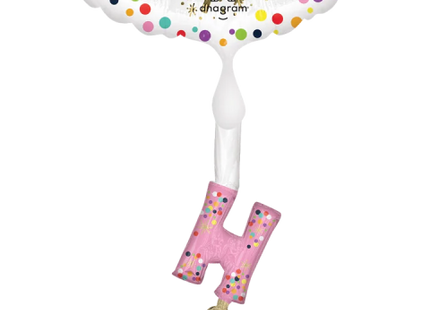 69" Confetti Sprinkle Birthday Airwalker Balloon - SKU:4655101 - UPC:026635465519 - Party Expo