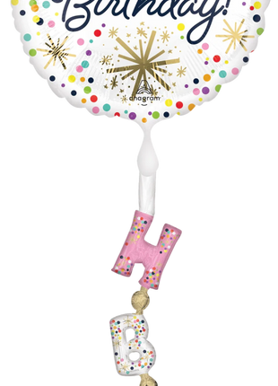 69" Confetti Sprinkle Birthday Airwalker Balloon - SKU:4655101 - UPC:026635465519 - Party Expo