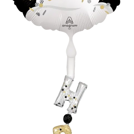 69" Black/Silver/Gold Birthday Airwalker Balloon Party Expo  