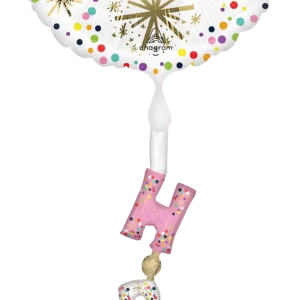 69" Confetti Sprinkle Birthday Airwalker Balloon Party Expo  