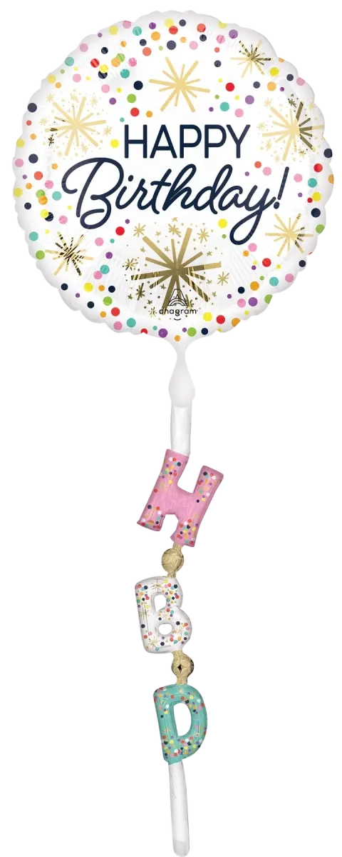 69" Confetti Sprinkle Birthday Airwalker Balloon Party Expo  