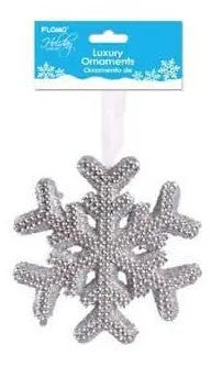 6" Foam Christmas Snowflake Ornament with Decorative Trim Party Expo  