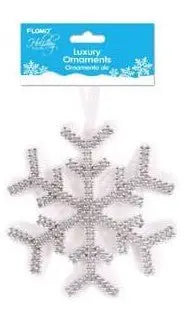6" Foam Christmas Snowflake Ornament with Decorative Trim Party Expo  