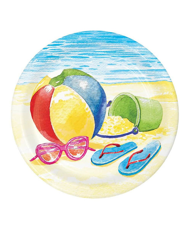 7" Beach Day Lunch Plates (8ct) - SKU:349572 - UPC:039938758448 - Party Expo