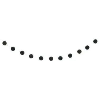 7ft Tissue Paper Honeycomb Ball Garland - Black - Party Expo