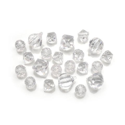 7oz Clear Diamond Acrylic Gems - SKU:1151-66 - UPC:082676937286 - Party Expo