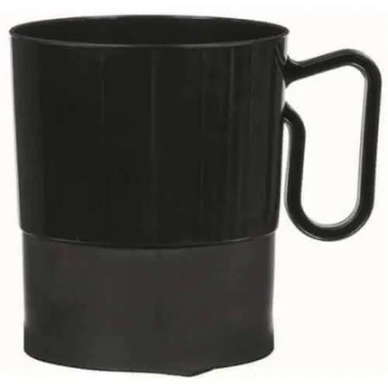 8oz Black Plastic Coffee Cups (20pcs) - Party Expo