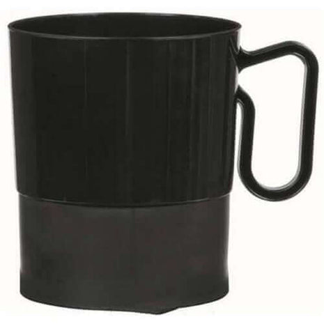 8oz Black Plastic Coffee Cups (20pcs) - SKU:359630.10 - UPC:048419868798 - Party Expo