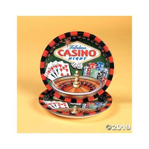 9" Casino Party Dinner Plates (8ct) - SKU:70/4005 - UPC:887600450264 - Party Expo