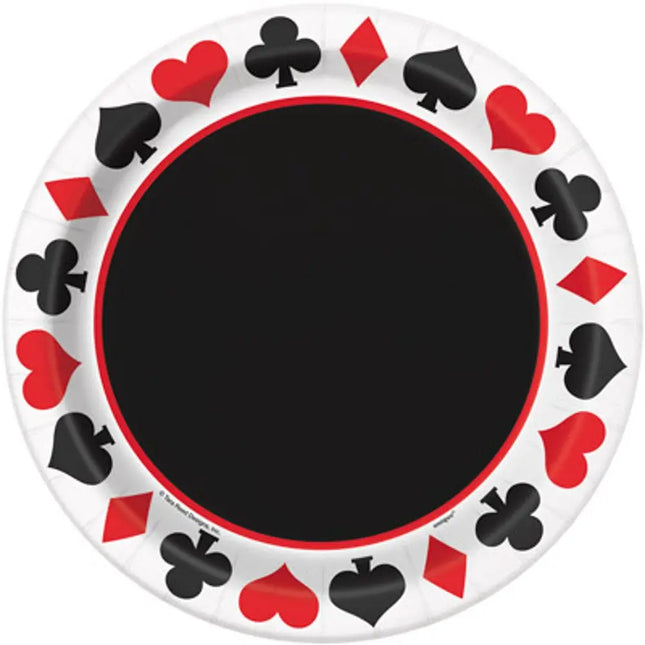 9" Casino Party Plates (8ct) Party Expo  