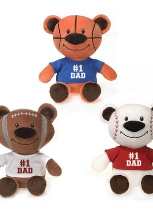 9" Sports Bears with #1 Dad - SKU:FI - 5270 - UPC:091671405270 - Party Expo