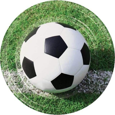 9" Sports Fanatic Soccer Dinner Plate (8ct) - SKU:427966 - UPC:039938124113 - Party Expo