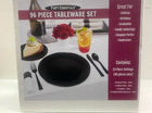 96 Piece Black Tableware Set ( 24 Place Settings) - SKU:KITDB961 - UPC:098382961170 - Party Expo