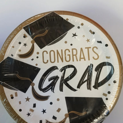 9" Golden Grad Plate (50 count) Party Expo  
