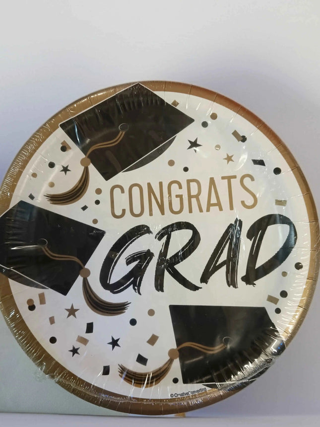 9" Golden Grad Plate (50 count) Party Expo  