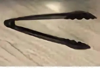 9" Scalloped Tong - Black Party Expo  