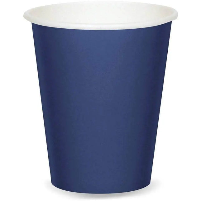 9oz Navy Paper Cups (8ct) - Party Expo