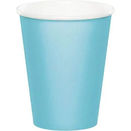 9oz Pastel Blue Hot & Cold Paper Cups (8ct) - Party Expo