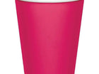9oz Hot Magenta Paper Cups (8ct) - SKU:56177B - UPC:039938171346 - Party Expo