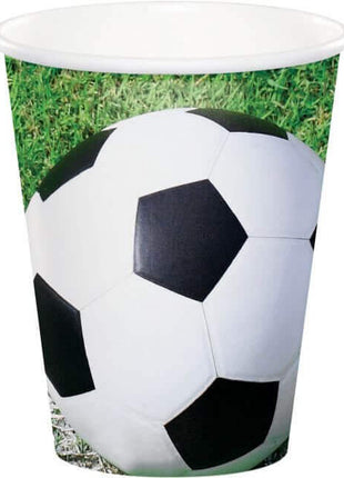 9oz Sports Fanatic Soccer Cups (8ct) - SKU:377966 - UPC:039938124120 - Party Expo