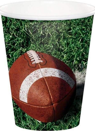 9oz Tailgate Rush Paper Cups (8ct) - SKU:376151 - UPC:039938124199 - Party Expo