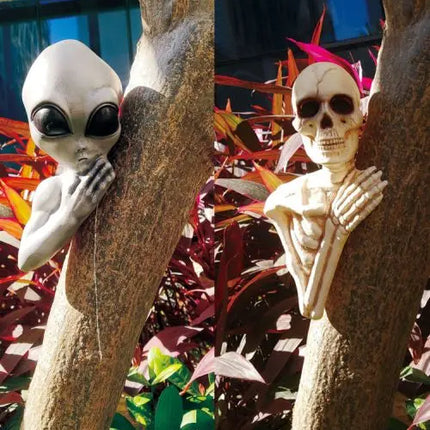 Alien and Skull Tree Peekers 14" Party Expo  
