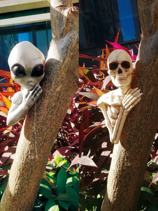 Alien and Skull Tree Peekers 14" Party Expo  