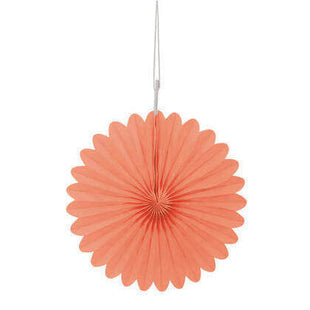 Paper Decorative Fan 6" Coral - 3 ct.