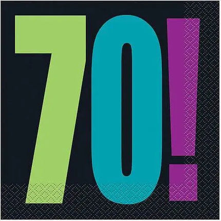Birthday Cheer - 70th Birthday Party Lunch Napkins (16ct) - Party Expo