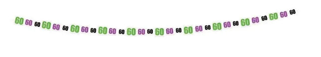 Birthday Cheer - 9ft 60th Birthday Garland - Party Expo