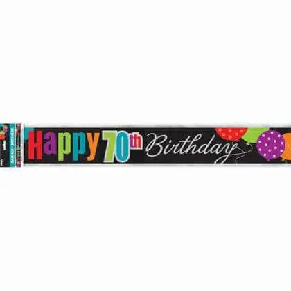 Birthday Cheer - Happy 70th Birthday Banner - Party Expo