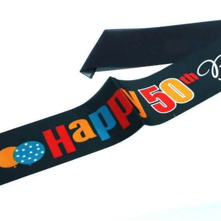 Birthday Cheer - Satin 50th Birthday Sash - Party Expo