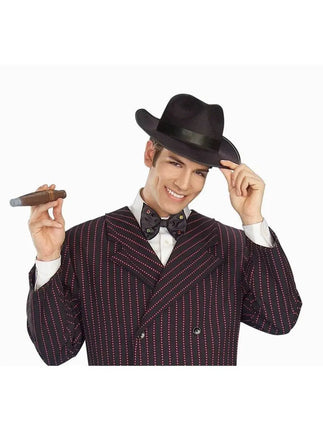 Black Gangster Hat - Adult - Party Expo