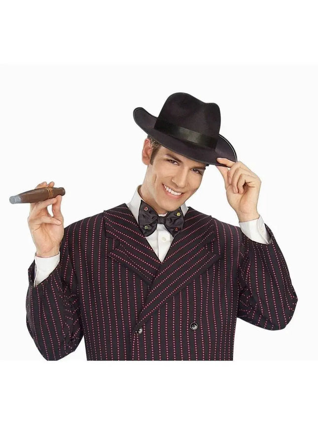 Black Gangster Hat - Adult - Party Expo