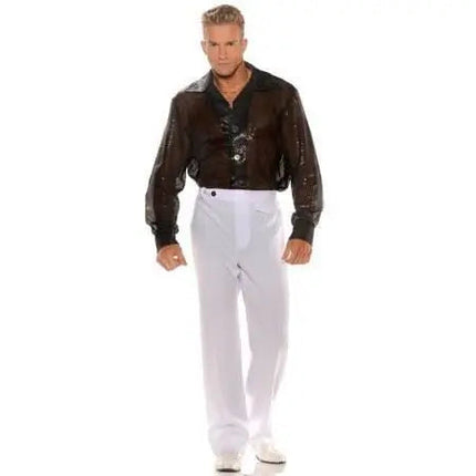 Black Sequin Shirt (One Size fits Most) - Party Expo