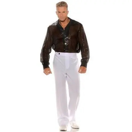 Black Sequin Shirt (One Size fits Most) - Party Expo