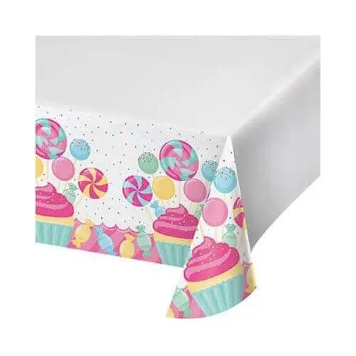 Candy Bouquet Plastic Border Tablecover - Party Expo