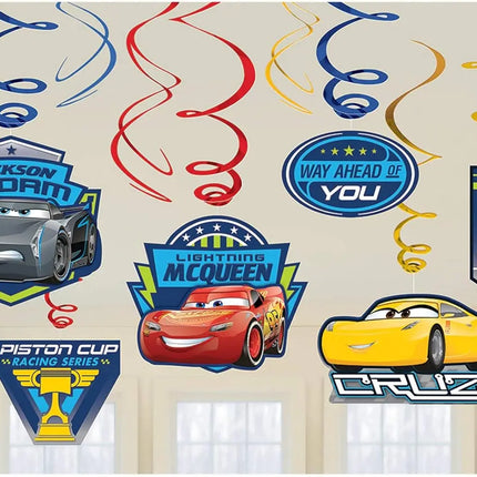 Cars 3 - Birthday Party Easy Hanging Swirl Decorations Party Expo  