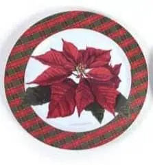 Christmas Traditional Round Plate (1 count) - Party Expo